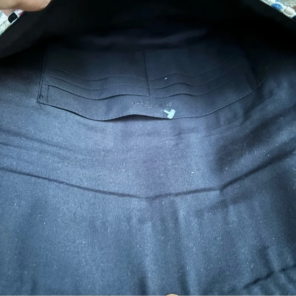 Stella & Dot Taj Clutch Boho Chic Fringe Rug Satchel Wallet Purse Rainbow - Picture 3 of 6